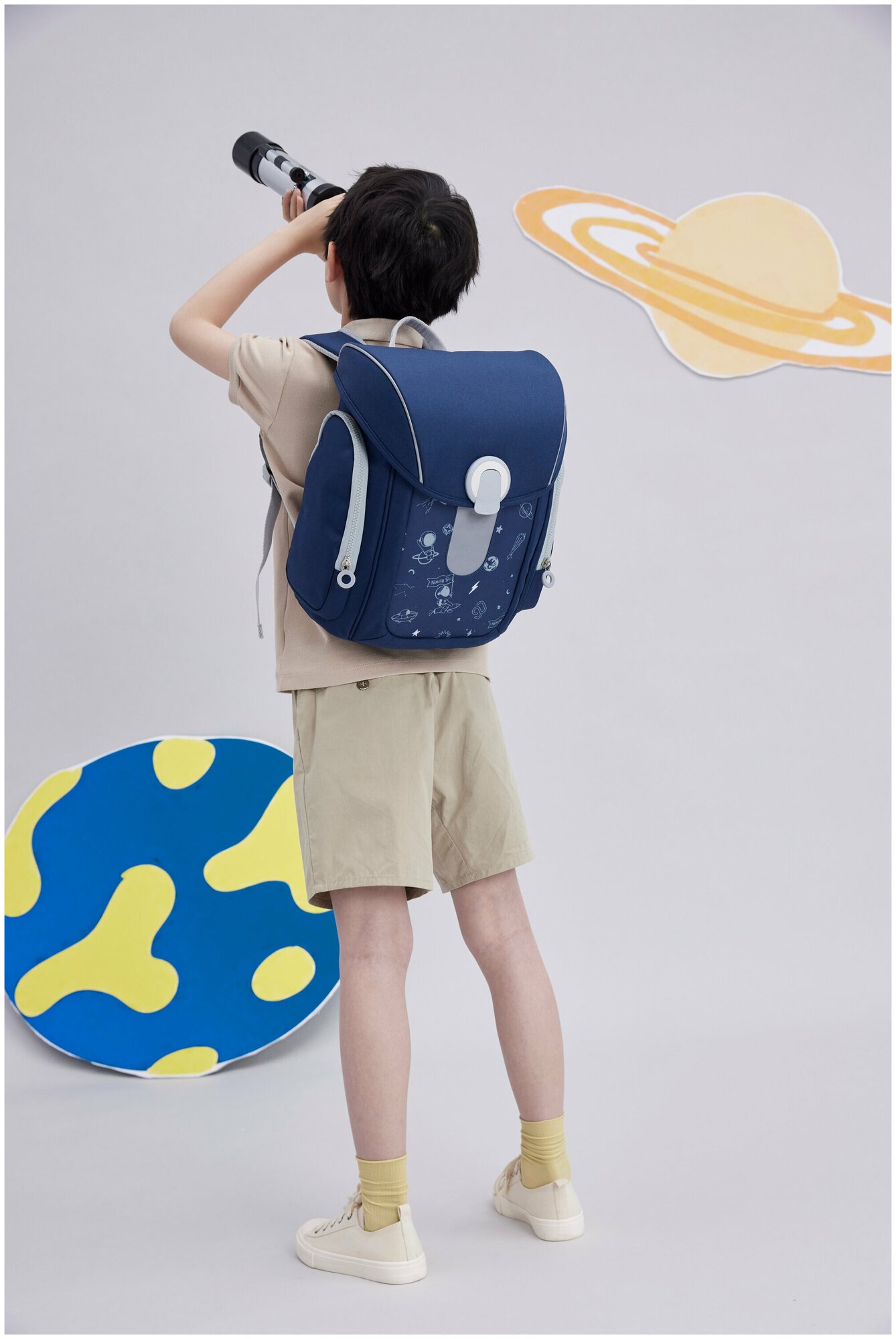 Рюкзак (школьная сумка) NINETYGO smart school bag синий - фото №5