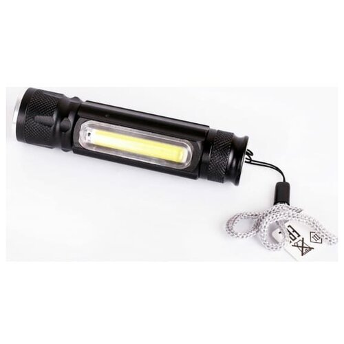 фото Ultraflash led51522 (фонарь акк 4в, черн., 2led, 3 вт, фокус, 4 реж, usb, бокс са)