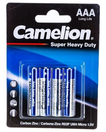 Camelion R03 Blue BL-4 (R03P-BP4B батарейка 1.5В)