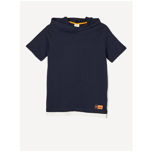 Футболка для мальчиков, s.Oliver, артикул: 402.10.203.12.130.2110881, цвет: темно-синий, размер: XL