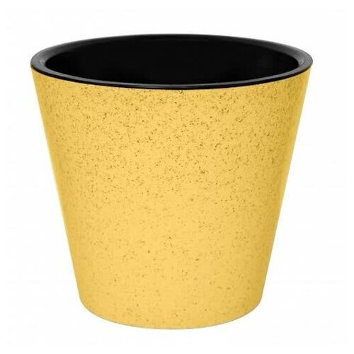 Кашпо для цветов со вставкой Pepper, 5 л, d=23 см, цвет жёлтый