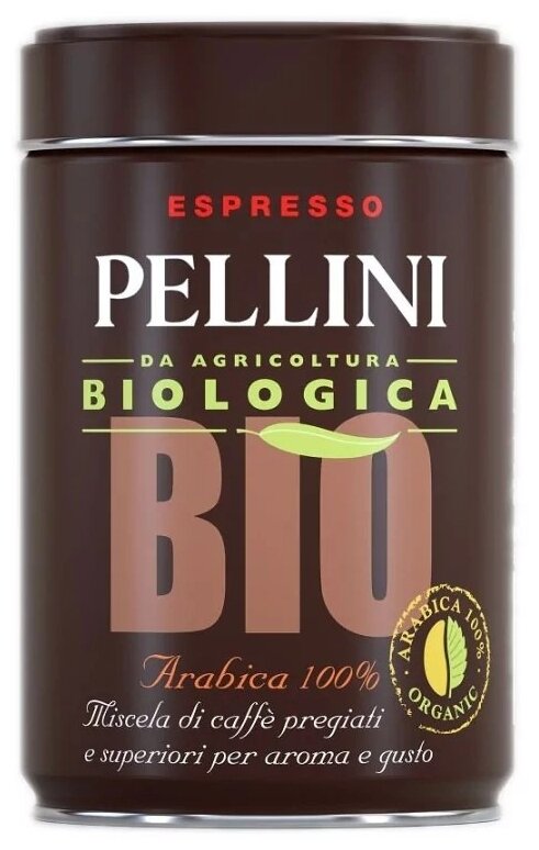 Кофе молотый Pellini Bio (Био) ж/б, 4x250г - фотография № 2