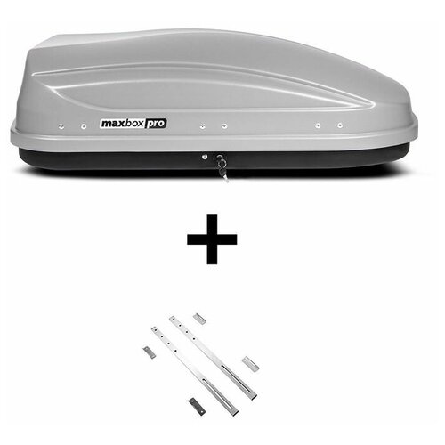 Бокс на крышу MaxBox Pro 430л, серый матовый, 136х96х42, усилители дна, двусторонний, а:MBP-430-S-1