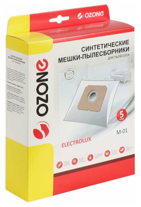 OZONE M-01 Мешки для пылесоса AEG, ELECTROLUX, TORNADO, VOLTA, ZANUSSI