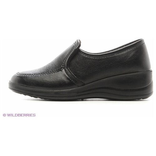 фото Полуботинки черные женские из искусственной кожи на шнурках, арт 13633, размер 41 шк обувь