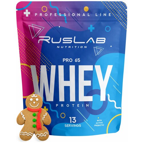 Протеин сывороточный WHEY PRO 65, белковый коктейль (416 гр), вкус имбирный пряник протеин сывороточный whey pro 65 белковый коктейль 416 гр вкус банан