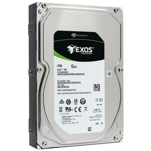 Жесткий диск Seagate 4TB SAS 35 7200RPM 12GBS Exos 7E8 ST4000NM005A 1800000₽