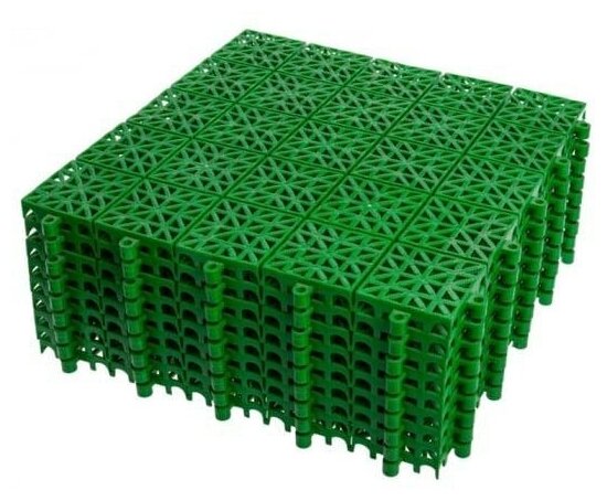 Модульное пластиковое покрытие Darel Plastic зеленый 33х33x18 9 шшт