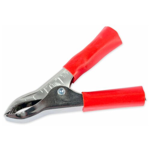 Клемма-зажим крокодил 75мм красная изолированная ручка ARNEZI A0101002