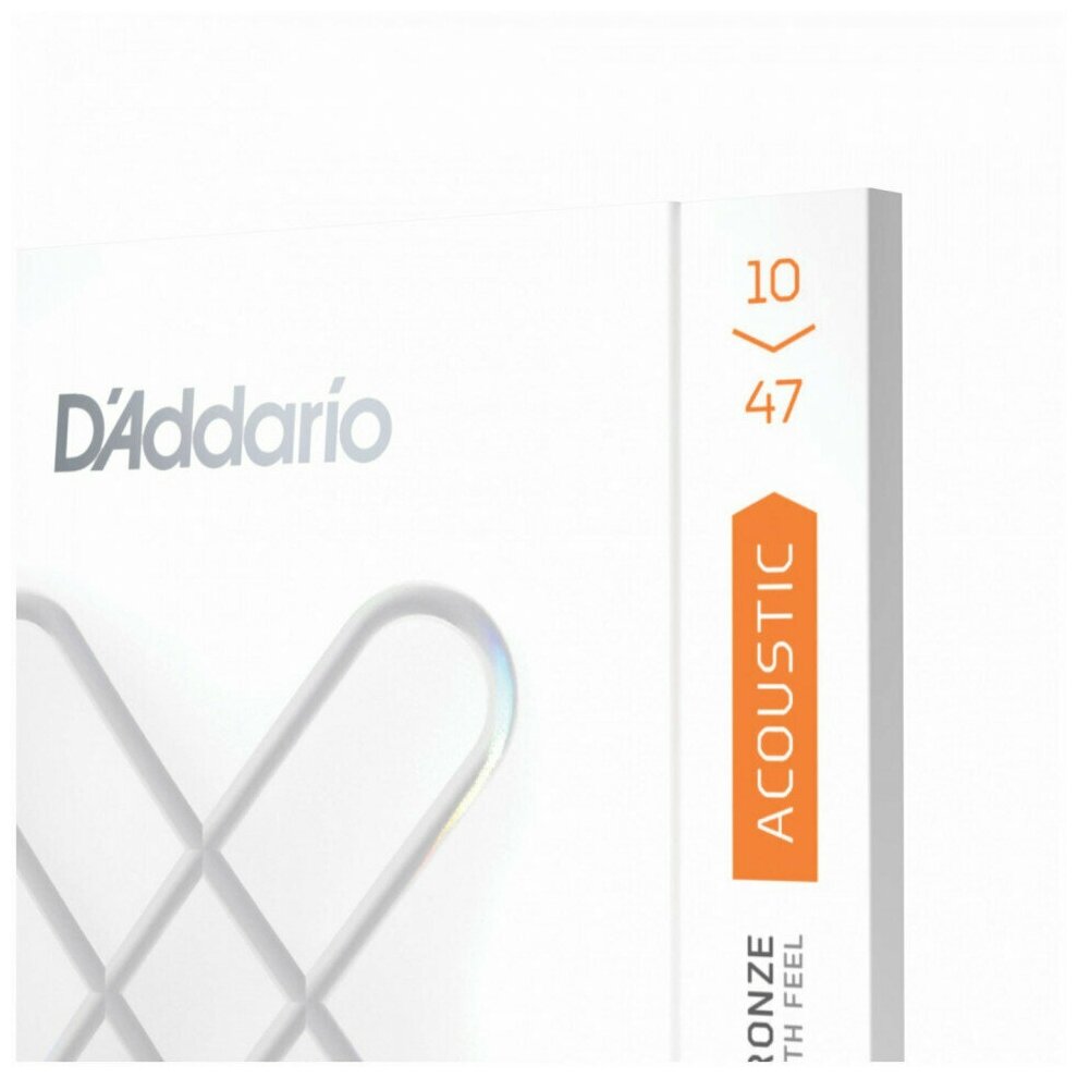 Струны для акустической гитары (10-47) D'ADDARIO XSAPB 1047 Extra Light очень лёгкое натяжение