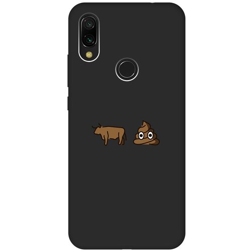 Матовый чехол Bull Shit для Xiaomi Redmi 7 / Сяоми Редми 7 с 3D эффектом черный матовый чехол bull shit для xiaomi redmi 9 сяоми редми 9 с 3d эффектом черный