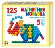 Мозаика магнитная шестигранная, 5 цветов, 125 элементов