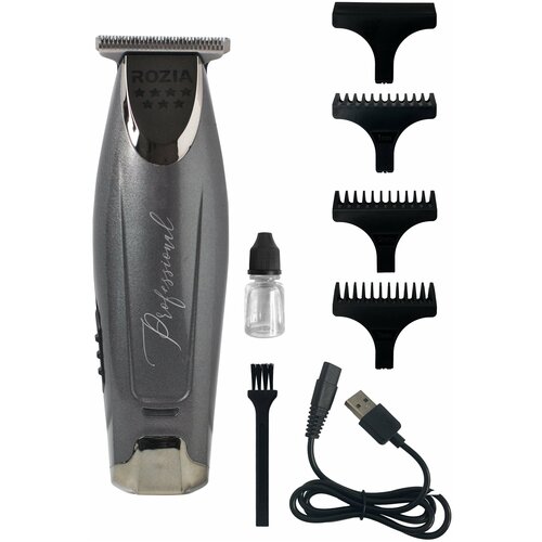Профессиональный триммер RoziaPro Триммер для бороды и усов триммер для стрижки бороды и усов машинка для стрижки серебряный глянец 143800₽