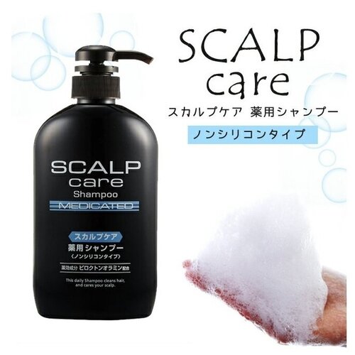 Шампунь лечащий для ухода за кожей головы Scalp Care Medicated, Kumano 600 мл