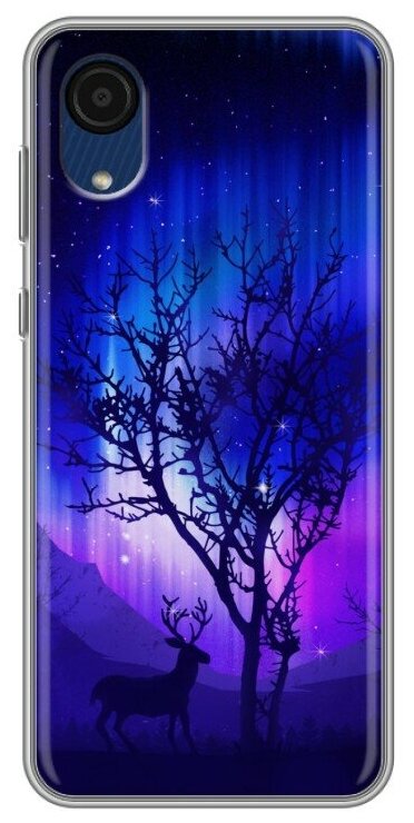 Дизайнерский силиконовый чехол для Samsung Galaxy A03 Core Северное сияние
