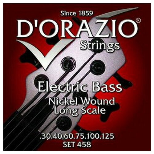 D'ORAZIO 458 струны для длинномензурной бас-гитары (30-40-60-75-100-125) 6 струн