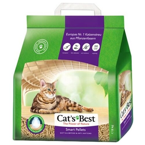 Cats Best Smart Pellets наполнитель древесный без запаха 5 кг 10 л