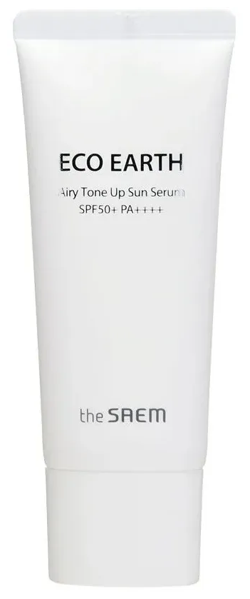 Солнцезащитная сыворотка для лица осветляющая The Saem Eco Earth Airy Tone Up Sun Serum SPF50+ PA++++, 35 г