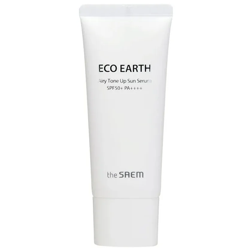 Солнцезащитная сыворотка для лица осветляющая The Saem Eco Earth Airy Tone Up Sun Serum SPF50+ PA++++, 35 г