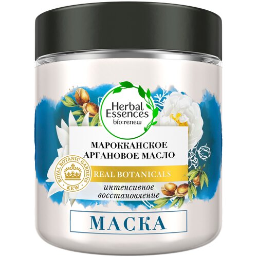 Herbal Essences bio:renew маска Марокканское аргановое масло для поврежденных волос, 249 г, 250 мл, банка маска для волос bio renew mascarilla capilar intensiva hidrata y suaviza leche de coco herbal essences 450 ml