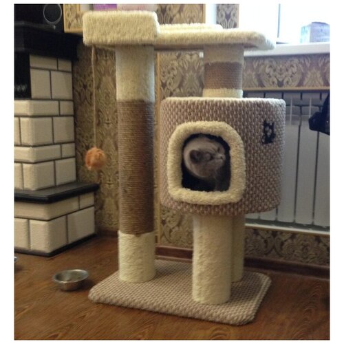 Домик для кошки когтеточка игровой комплекс для кошек КУН-3 (мейн-кун)