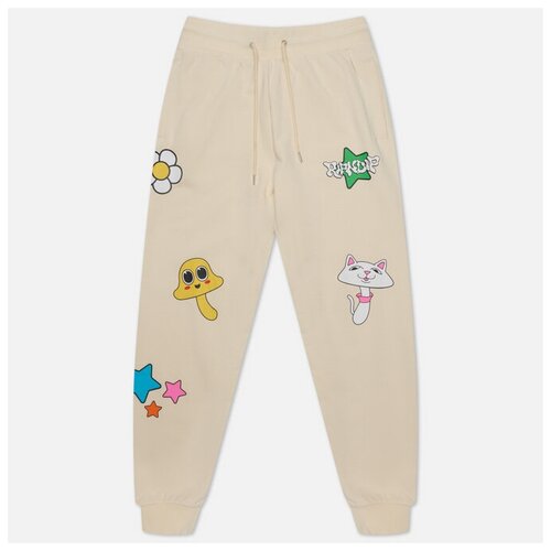 фото Мужские брюки ripndip shroom mania бежевый , размер xl