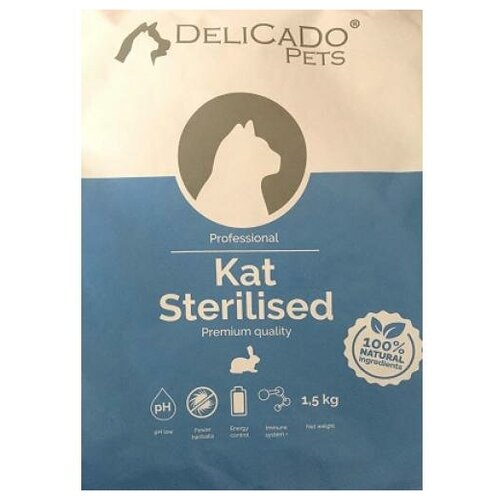 DeliCaDo Pets Katt Sterilised Корм для стерилизованных кошек с кроликом