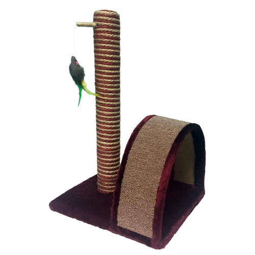 Когтеточка-столбик Perseiline КД-12 с игрушкой, 35х30х54 см когтеточка с игрушкой чупсик