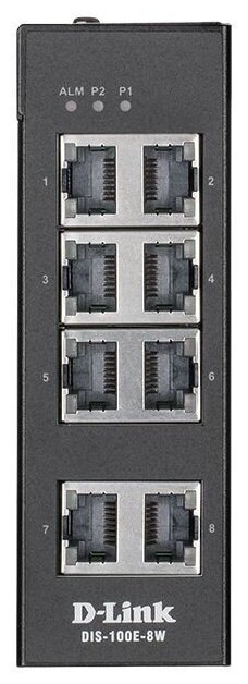 D-Link DIS-100G-8WA1A Промышленный неуправляемый коммутатор с 8 портами 101001000Base-T