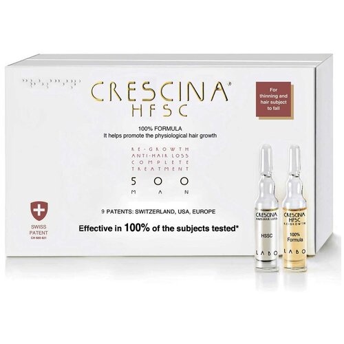 Crescina Комплекс Transdermic HFSC 500 для Мужчин 20+20, 40*3,5 мл