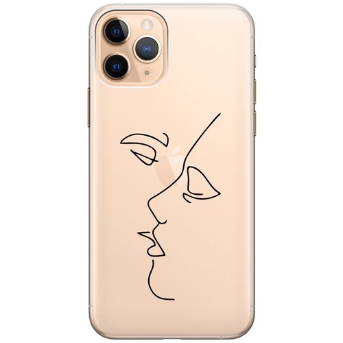 Силиконовый чехол на Apple iPhone 11 Pro / Эпл Айфон 11 Про с рисунком Faces силиконовый чехол на apple iphone 11 pro эпл айфон 11 про с рисунком two faces w soft touch черный