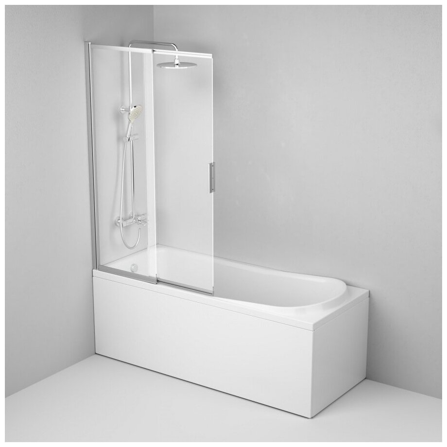 Комплект акриловой ванны со шторкой и душевой системой AM.PM - фото №7