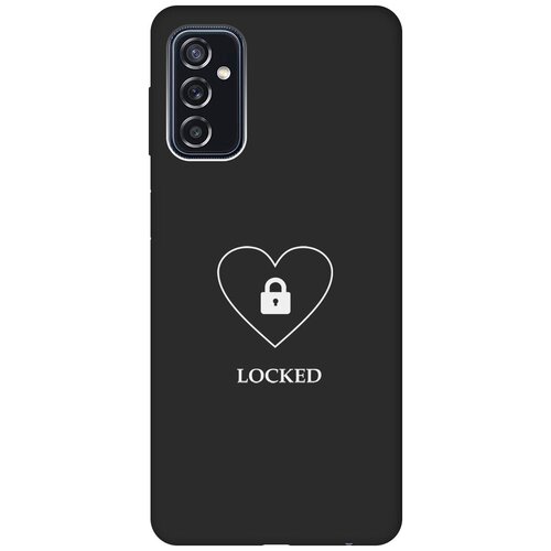 Матовый чехол Locked W для Samsung Galaxy M52 5G / Самсунг М52 с 3D эффектом черный матовый чехол gerberas для samsung galaxy m52 5g самсунг м52 с 3d эффектом черный