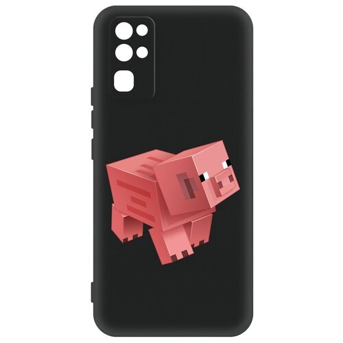 Чехол-накладка Krutoff Soft Case Minecraft-Свинка для Honor 30 черный чехол накладка krutoff soft case minecraft свинка для iphone se 2020 черный