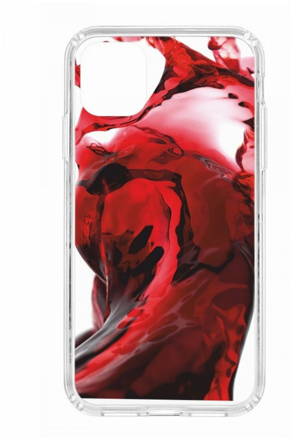 Чехол для iPhone 11 Kruche Print MagSafe Вино,прозрачная накладка с защитой камеры,с рисунком,противоударный силиконовый бампер с принтом