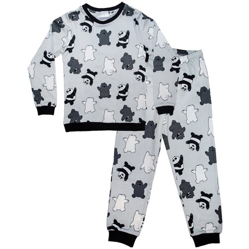 Пижама для мальчика (фут. с дл. рукавом/брюки) Мишки, «Андерсен», размер 116