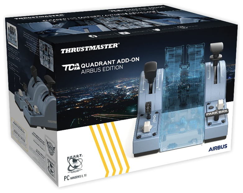 Дополнительный модульThrustmaster TCA Quadrant Add-on Airbus Edition ww: рычаг тормоза, закрылков,ПК