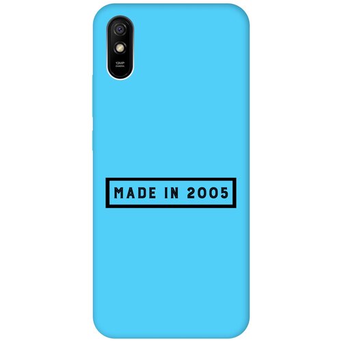 Силиконовый чехол на Xiaomi Redmi 9A, Сяоми Редми 9А Silky Touch Premium с принтом 2005 голубой силиконовый чехол на xiaomi redmi 9a сяоми редми 9а silky touch premium с принтом 2005 w темно зеленый