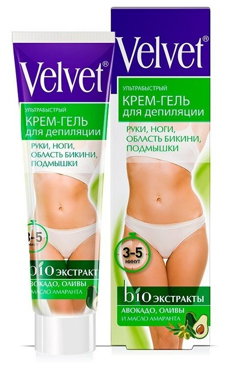 Ультрабыстрый крем-гель для депиляции Velvet 125 мл