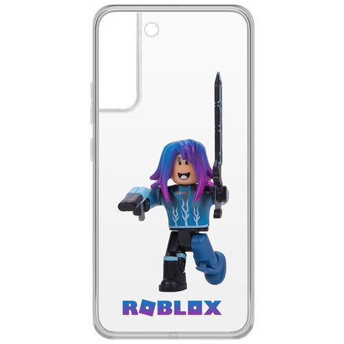 Чехол-накладка Krutoff Clear Case Roblox-Паркурщик для Samsung Galaxy S22+ чехол накладка krutoff clear case roblox зомби для samsung galaxy a22s a226