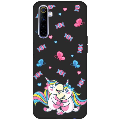 Матовый чехол Unicorns and Candies для realme 6 / Рилми 6 с 3D эффектом черный матовый чехол unicorns and candies для realme 7 рилми 7 с 3d эффектом бирюзовый