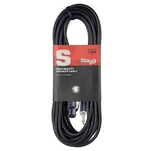 Акустический кабель Jack - speakON Stagg SSP10SP15 10.0 m шнур stagg ssp10sp15 10м