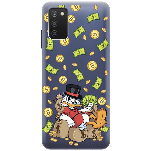 Силиконовый чехол с принтом Rich Scrooge для Samsung Galaxy A03s / Самсунг А03с силиконовый чехол с принтом cocktail splash для samsung galaxy a03s самсунг а03с