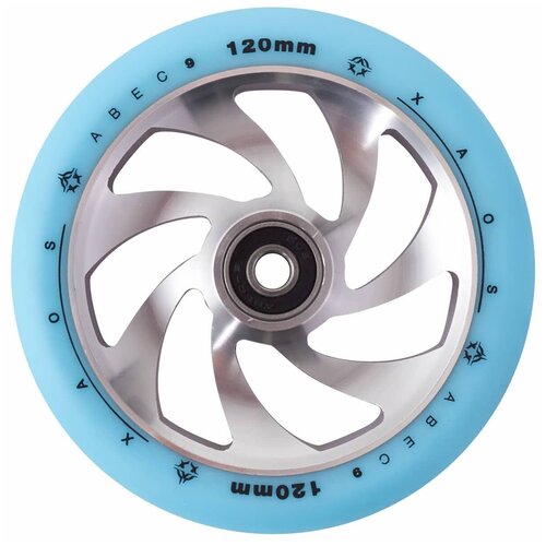 Колесо для трюкового самоката XAOS Vortex Blue 120 мм колесо для самоката 118x28мм полиуретан с подшипниками abec 9 gd36 685
