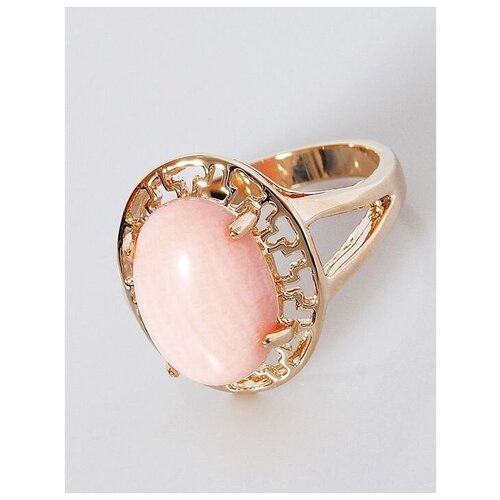 Кольцо помолвочное Lotus Jewelry, коралл, размер 19, розовый