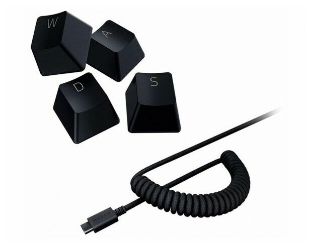 Комплект кейкапов Razer PBT Keycap Coiled Cable Upgrade Set Classic Black