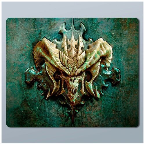 коврик для мыши игровой офисный с принтом размер 25x30см игры diablo iii eternal collection 935 Коврик для мыши с принтом игры Diablo III Eternal Collection - 930