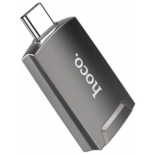 Переходник Type-C to HDMI , UA19, HOCO, серый-металл переходник hoco hb21 type c to hdmi серый металлик