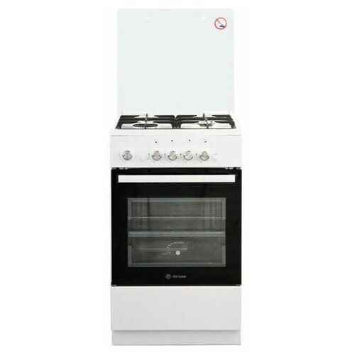 Газовая плита De Luxe 504032гкр ЧР стеклянная крышка белый 1699000₽