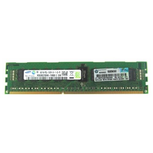 Модуль памяти HP 4GB DDR3 ECC REG 1333MHz PC3L-10600R Single Rank x4 CAS-9 Low Voltage 647647-071/664688-001/KOY8SA3 модуль памяти hpe 606426 001 4gb 1333mhz pc3l 10600r 9 ddr3 single rank x4 1 35v reg dimm